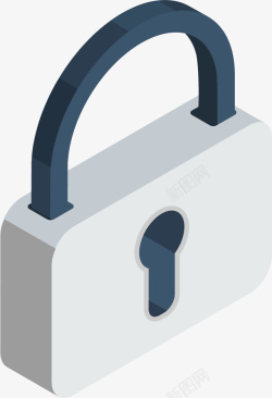 钢锁商务保险锁矢量图高清图片