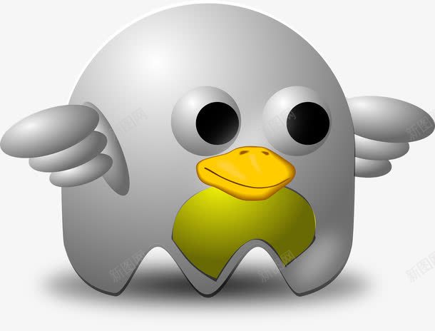 白色的鸭子png免抠素材_新图网 https://ixintu.com 动物 卡通 白色 鸭子