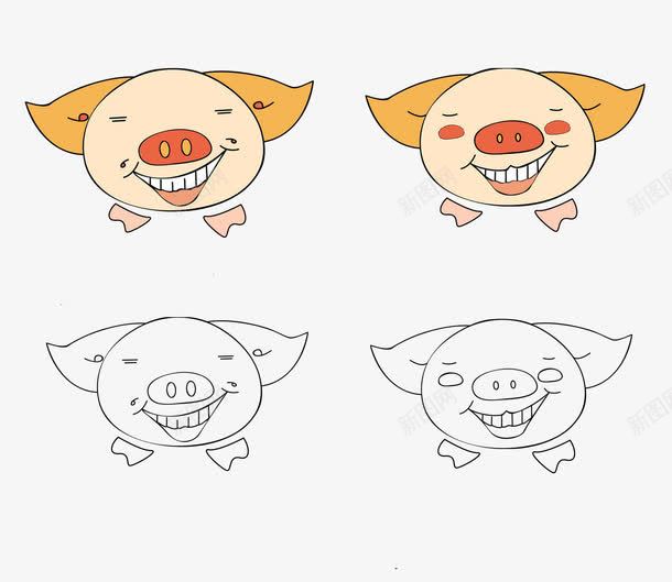 卡通猪鼻子png免抠素材_新图网 https://ixintu.com 动物 卡通 可爱 猪鼻子