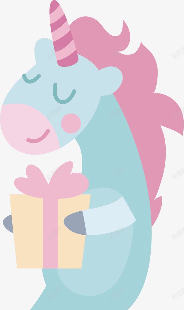 可爱粉色小马png免抠素材_新图网 https://ixintu.com 创意 可爱 小马 彩色的 手绘的 简单