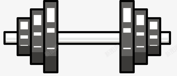 黑色金属反光哑铃png免抠素材_新图网 https://ixintu.com 健身哑铃 卡通哑铃 哑铃 扁平健身哑铃 矢量哑铃 锻炼哑铃 黑色金属