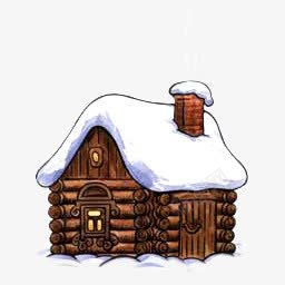 小木屋png免抠素材_新图网 https://ixintu.com 卡通 小木屋 雪