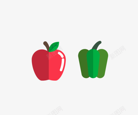 苹果青椒图标图标
