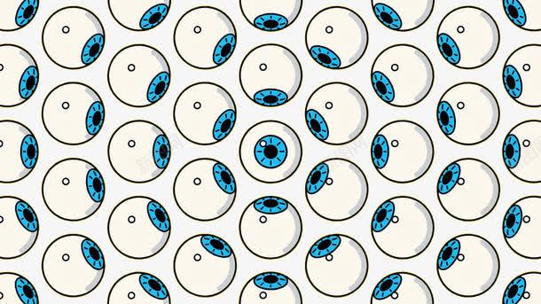 密集眼球png免抠素材_新图网 https://ixintu.com 元素 卡通 艺术 蓝色眼球