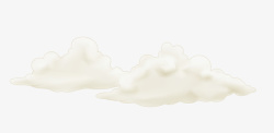 白色两朵白云云朵矢量图素材