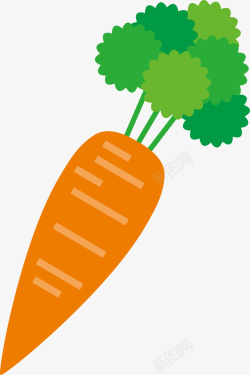 卡通手绘蔬菜装饰海报胡萝卜素材