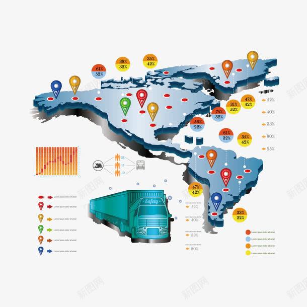 立体地图图标png_新图网 https://ixintu.com 地图 定位标识 立体地图