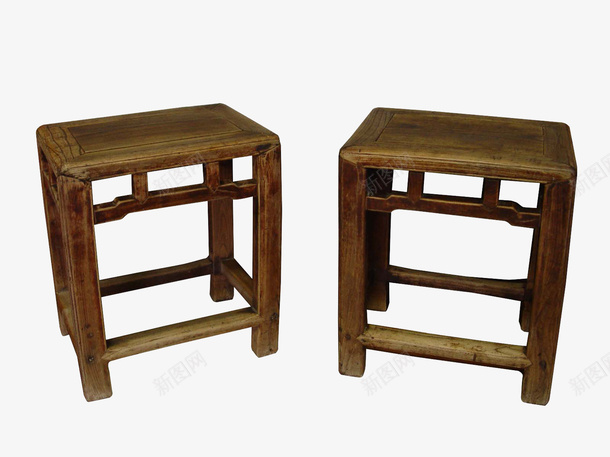 两个复古花纹凳子png免抠素材_新图网 https://ixintu.com 两个 复古 家具 方凳