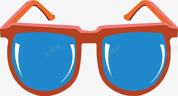 蓝色卡通眼镜框png免抠素材_新图网 https://ixintu.com 卡通眼镜框 卡通镜框 墨镜 墨镜框 眼镜 眼镜框 眼镜框贴纸 矢量眼镜框 蓝色 镜框