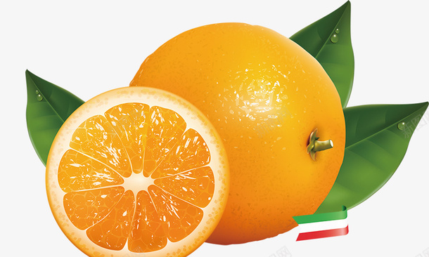 鲜橙水果psd免抠素材_新图网 https://ixintu.com 鲜橙水果