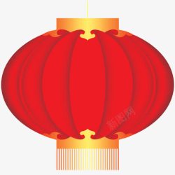 红色卡通新年春节灯笼素材