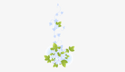蓝色小花素材
