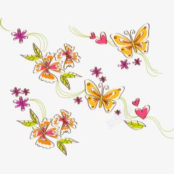 平铺蝴蝶图案底纹背景素材