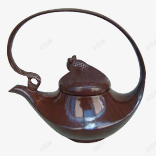 陶瓷茶壶png免抠素材_新图网 https://ixintu.com 仿古 红色 茶具 茶壶
