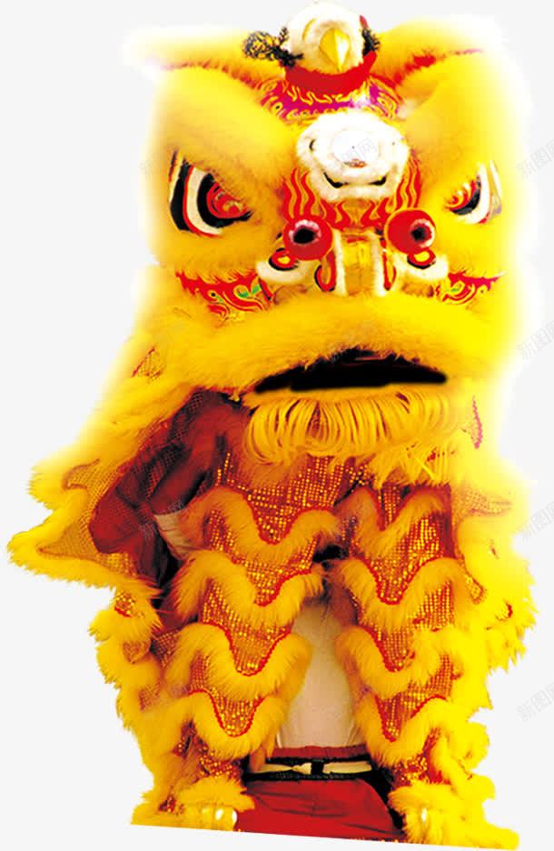 黄色的舞狮背景png免抠素材_新图网 https://ixintu.com 图片 背景 舞狮 黄色