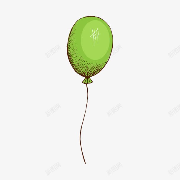 气球png免抠素材_新图网 https://ixintu.com 气球 氢气球 球类 绿色气球