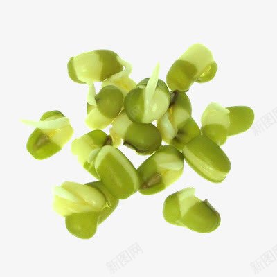 绿色新鲜绿豆png免抠素材_新图网 https://ixintu.com 产品实图 发芽的绿豆 新鲜 绿色 绿豆