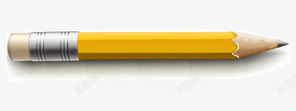 黄色铅笔仿真png免抠素材_新图网 https://ixintu.com 仿真 铅笔 黄色