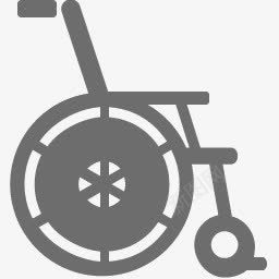 手绘灰色轮椅图标图标