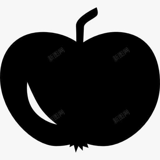 苹果黑形状图标png_新图网 https://ixintu.com 形状 水果 苹果 食物 黑色