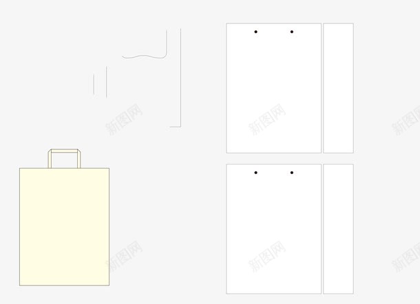 手提袋背心袋png免抠素材_新图网 https://ixintu.com 手提袋 手绘 结构图 背心袋