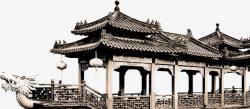 中国风亭子龙建筑素材