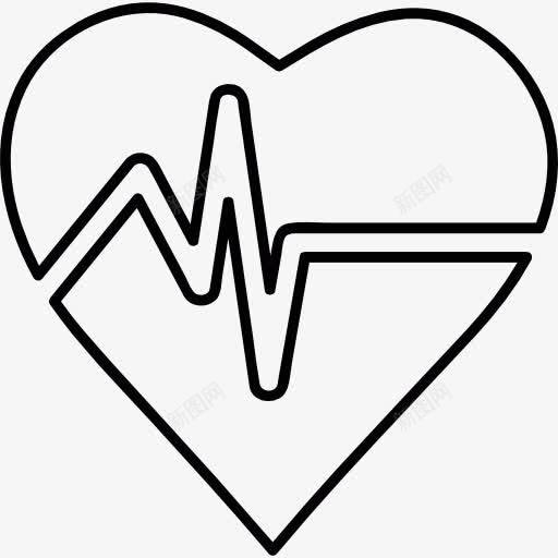 心脉图标png_新图网 https://ixintu.com 健康 医疗 波 活着 生活 符号