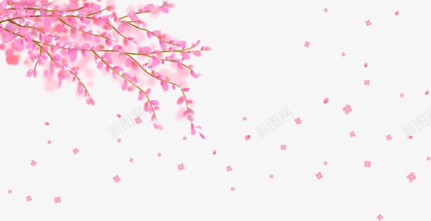 手绘粉色梦幻花朵漂浮png免抠素材_新图网 https://ixintu.com 梦幻 漂浮 粉色 花朵