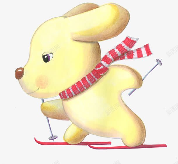 滑雪的小狗卡通图png免抠素材_新图网 https://ixintu.com 动物 卡通图 围巾 小狗 滑雪 滑雪运动 雪橇