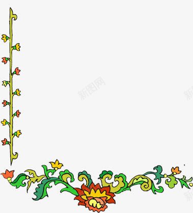 黄色可爱手绘花朵植物边框png免抠素材_新图网 https://ixintu.com 可爱 植物 花朵 边框 黄色