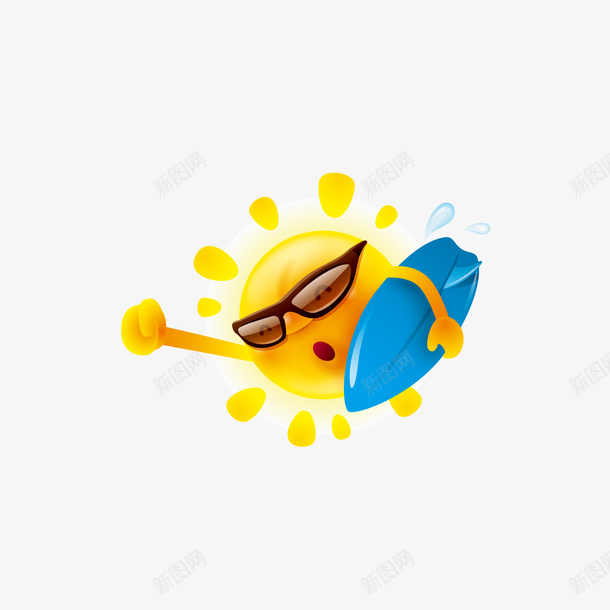 金色夏季太阳png免抠素材_新图网 https://ixintu.com 卡通太阳 夏季太阳 背景装饰 金色太阳 黄色