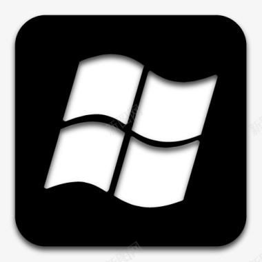 应用程序Windows黑色图标图标