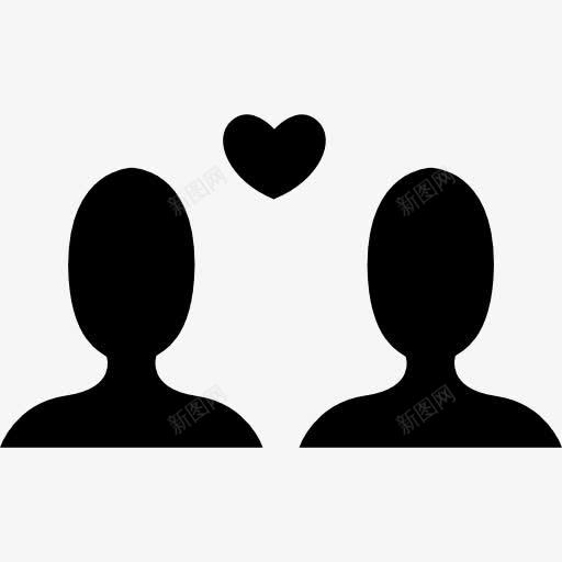恋爱中的情侣剪影图标png_新图网 https://ixintu.com 两人 人 夫妻 对爱 爱在空气中 爱的心