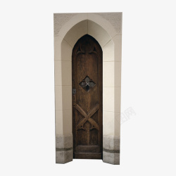 棕色拱形门棕色大理石欧式拱形门高清图片