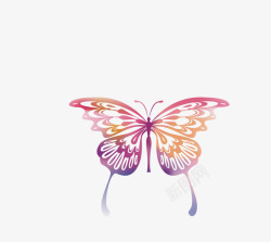 春季多彩蝴蝶卡通手绘精美的蝴蝶高清图片