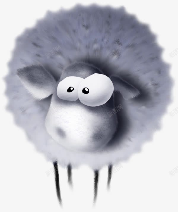 白色绵羊png免抠素材_新图网 https://ixintu.com 彩色 手绘 白色 绵羊