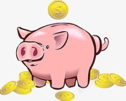 卡通猪存钱罐素材