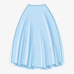 蓝色短裙素材