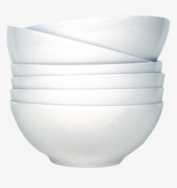 白色陶瓷套碗摞起的白色陶瓷碗高清图片