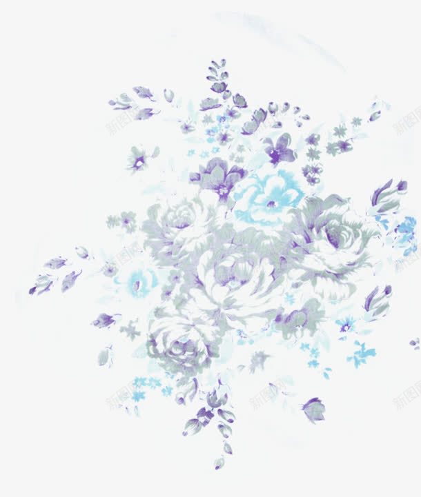 漂亮蓝紫色花朵png免抠素材_新图网 https://ixintu.com 漂亮 花朵 花瓣 蓝紫色