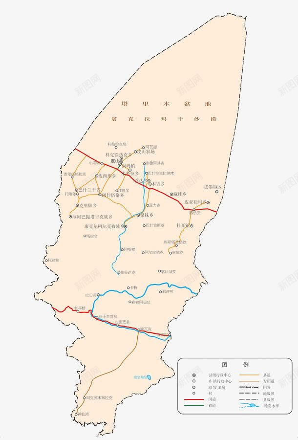 新疆皮山县地图png免抠素材_新图网 https://ixintu.com 中国新疆 地图 新疆 新疆地图 新疆省地图 皮山县地图