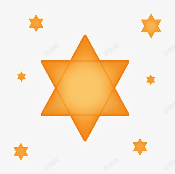 宗教六角星png免抠素材_新图网 https://ixintu.com 六角星 印度 宗教 矢量素材 黄色