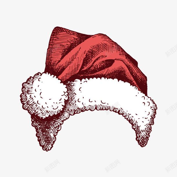 手绘圣诞帽png免抠素材_新图网 https://ixintu.com 圣诞帽子 手绘