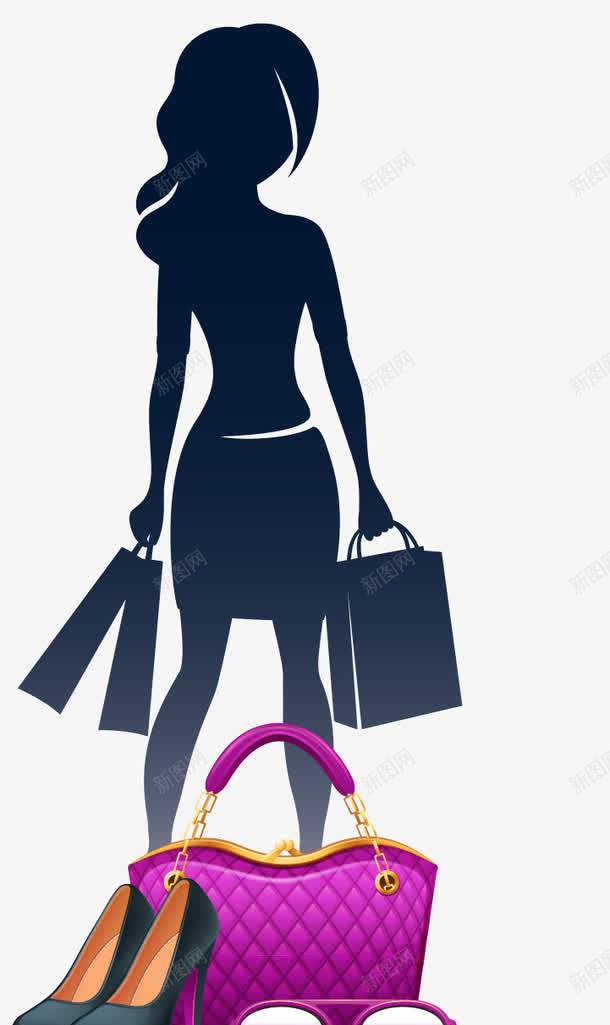 时尚购物女性png免抠素材_新图网 https://ixintu.com 化妆 化妆品 卡通 女性 购物
