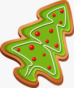 树木饼干卡通圣诞树饼干高清图片