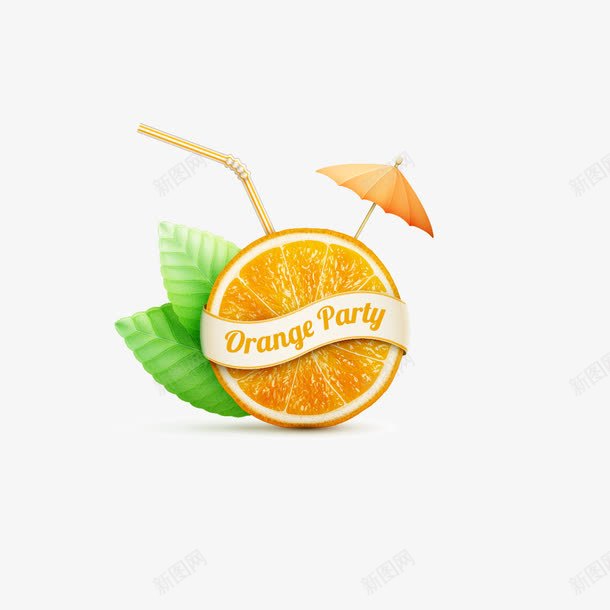 创意橙汁派对海报png免抠素材_新图网 https://ixintu.com 创意 橙汁 派对 海报 矢量素材