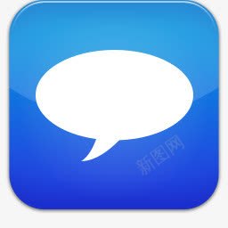 蓝色的聊天气泡图标png_新图网 https://ixintu.com 气泡 聊天