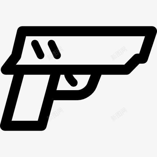 警察用枪图标png_新图网 https://ixintu.com 危险 危险武器 射击 武器