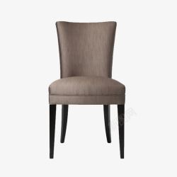 咖色皮革单椅现代布料单椅高清图片