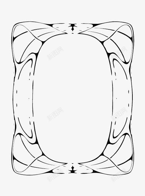 欧式艺术线条边框png免抠素材_新图网 https://ixintu.com 创意 文艺 现代 简约 艺术 边框